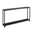 thumbnail image 6 of Southern Enterprises Barzo Modern Metal and Glass 56" Console Table, Black, 6 of 13