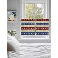 thumbnail image 4 of 4th of July Half Window Curtains 24 Inches Long, Blue Red Star Striped Independence Day Window Treatment Curtain Drapes, Short Curtains Tiers for Kitchen Over Sink, 27.5"x24", 2 Panels, 4 of 7