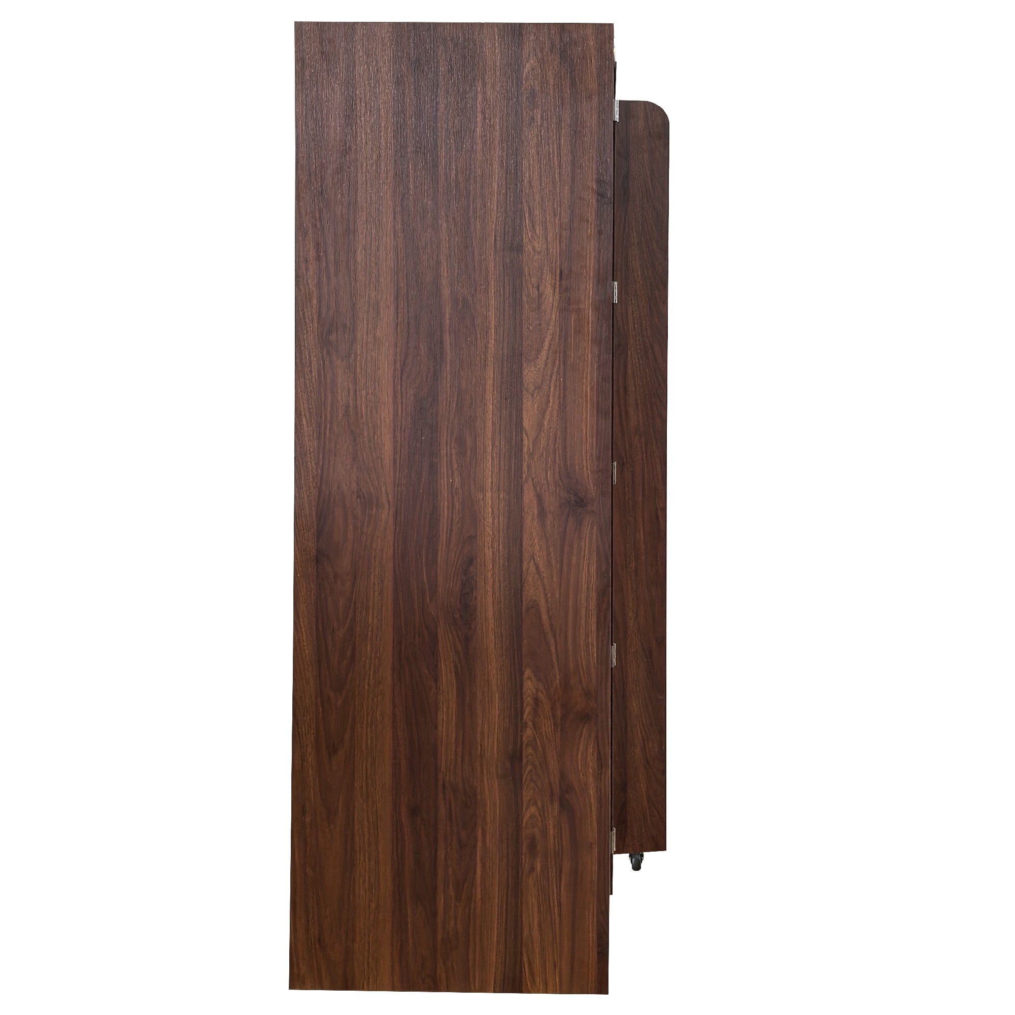 Kitchen Pantry Cabinet Freestanding Buffet Cupboard with Adjustable Shelves Side Racks, Brown