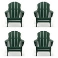 thumbnail image 2 of Folding Adirondack Lawn Chairs Set of 4 for Outdoor Patio Garden, Dark Green, 2 of 10