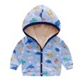 thumbnail image 2 of TAGOLD Kids Winter Coats,Fall Winter Jacket for Boys Girls,Fashion Girl And Boy' Casual Long Sleeve Tops Hooded Sweatshirts Printing Tops Long Sleeve Hooded Casual Outwear, 2 of 3