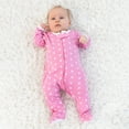 thumbnail image 6 of The Peanutshell Sleep n Play Floral Love Footed Pajamas for Baby Girls Set, 6-9 Months, 3-Pack, 6 of 6