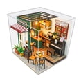 thumbnail image 3 of Kits de casa de muñecas, colección decorativa artesanal, luces LED integradas, cubierta a prueba de polvo para amigos, familiares, niños y adultos, 3 of 9