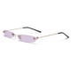 thumbnail image 1 of Gafas de sol rectangulares sin montura delgadas Gafas transparentes delgadas vintage Bisagra de resorte, 1 of 5