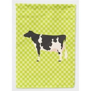 Carolines Treasures BB7648CHF Holstein Cow Green Flag Canvas House