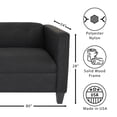 thumbnail image 2 of Miekor Furniture Bennet Black Loveseat Sofa for Living Room, Modern Décor Love Seat Mini Small Couches for Small Spaces and Bedroom with Solid Wood Frame (Polyester Nylon) 37012, 2 of 5