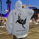 thumbnail image 1 of MHFRRA Sudadera con Capucha y Estampado Gráfico de Moda para Uso Informal y Actividades Al Aire Libre Gris claro, 1 of 5