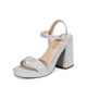 thumbnail image 1 of Sandalia DREAM PAIRS GISELLE Brillo Plata Tacón 11 cm Talla 7, 1 of 5
