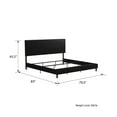 DHP Janford Upholstered Bed, Black Faux Leather, King