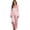 Pink, variant on Women's Plus Size Loose Soft Pajama Set, Long Sleeve Blouse and Long Pants Cozy Print and Solid Color Sleepwear