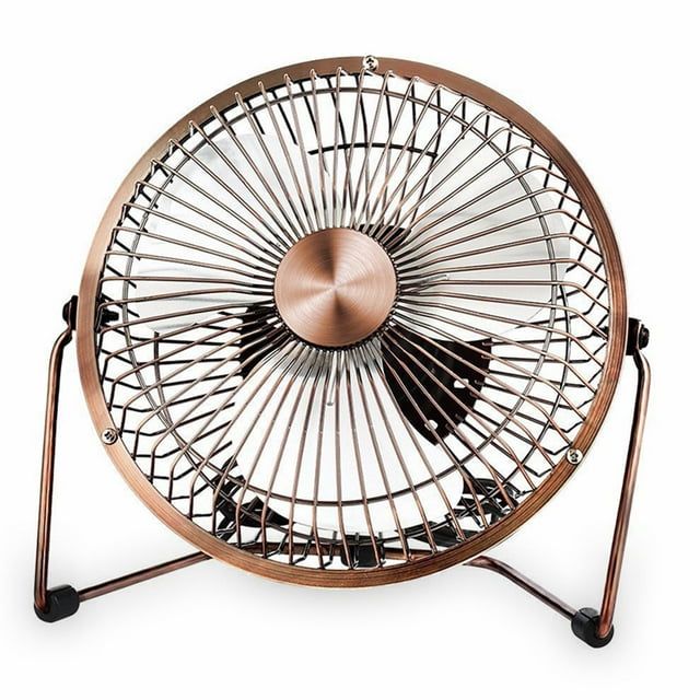 Ventilador de escritorio USB de 5,7 pulgadas, rotación de 360 ° pequeño y silencioso, potente flujo de aire portátil fuerte, Mini ventilador de refrigeración Personal de metal