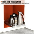 thumbnail image 6 of KFFKFF 11"W x 21"D Pull-Out Under Sink Organizer, Pantry Counter Sliding Cabinet with Chrome Finish Roll Out Compartments,  for Home, Kitchen Cabinet Interior, 6 of 9