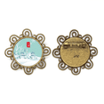thumbnail image 1 of Nieve ligera veinticuatro termino solar patron Broche de flores, regalo de joyería para mujeres y niñas Unbranded M, 1 of 3
