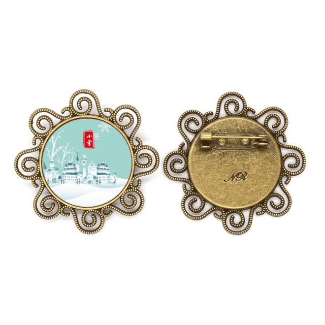 Nieve ligera veinticuatro termino solar patron Broche de flores, regalo de joyería para mujeres y niñas Unbranded M