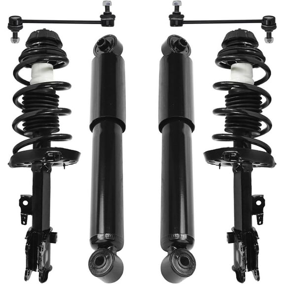 Detroit Axle - Struts Shock Kit for 2010-2013 Kia Soul 2 Front Struts with Coil Spring Assembly 2 Rear Shock Absorbers 2 Front Sway Bar End Links 2011 2012 Replacement Suspension Kit