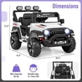 thumbnail image 3 of Costway 12V Kids Ride On Truck with 2*12V Motors Spring Suspension & Remote Control White, 3 of 10