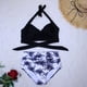 thumbnail image 4 of Traje de baño para mujer Traje de baño dividido para damas con estampado de ropa de playa Bikini Fridja  nalpqowj52742, 4 of 9