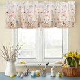thumbnail image 6 of Valances for Windows Spring Garden Watercolor Flower Rod Pocket Short Curtain for Bathroom Living Room Bedroom Retro Blossom Floral Leaf 1 Panel 42x12in, 6 of 9