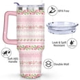 thumbnail image 3 of 40oz Tumbler with Handle & Straw, Stainless Steel Insulated Cup, Leak Proof Travel Mug, Keeps Drinks Hot/Cold,Coffee Cup, Gifts for Women Men, 3 of 7