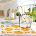 thumbnail image 5 of Coolnut Autumn Harvest Pumpkin Dish Drying Mat Absorbent Reversible Drying Pad Dish Drainer Rack Mat for Kitchen Countertops Sinks,16"x18", 5 of 6