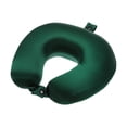 thumbnail image 1 of Almohada de viaje de seda para avión, almohada de viaje de memoria con funda de seda real de 22 Momme, verde, 1 of 7
