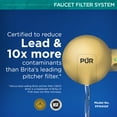 PUR PLUS Faucet Mount Water Filtration System, Horizontal, Brass
