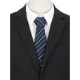 thumbnail image 4 of INSPIRE CHIC Men's Stripe Self-Tied Necktie Skinny Silk Slim 2.8'' for Graduation Wedding Party Uniforms One Size Plaid-7, 4 of 5