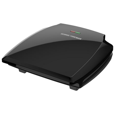 George Foreman 8-Serving Classic Plate Electric Indoor Grill and Panini Press, Black,