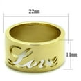 thumbnail image 2 of IP Gold(Ion Plating) Stainless Steel Ring with No Stone for Women No Stone Stone Color Style TK1878 Size 5, 2 of 4