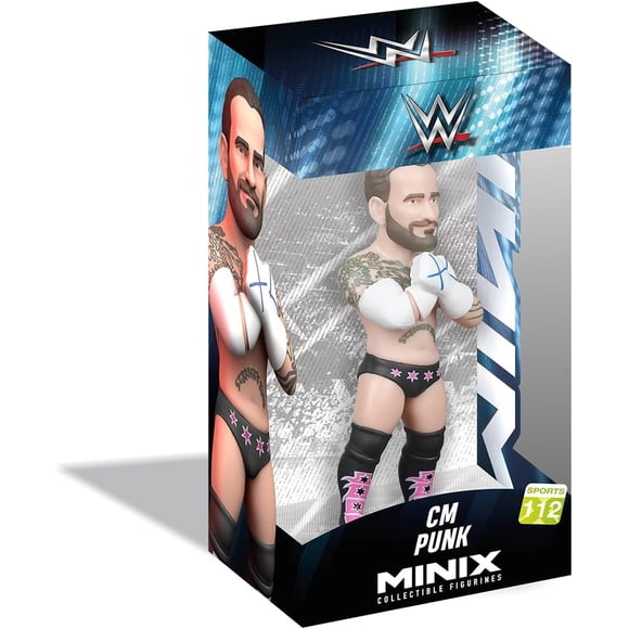 WWE Figurine Articulée de Lutte 3,75 Pouces Minix - CM Punk
