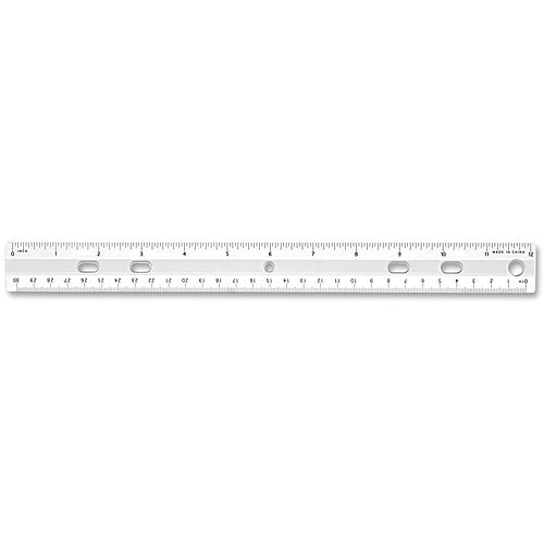 HELIX 12" NEW OLD STOCK 30 cm CLEAR PLASTIC RULER IN CASE