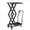 black, variant on Heavy Duty Hydraulic Lift Table Cart 330Lbs Capacity, Double Scissor Lift Table with 14"-50" Adjustable Height, Non-Slip Platform & Locking Wheels for Warehouse, Workshop, Garage, Red
