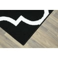 thumbnail image 5 of Garland Rug Quatrefoil Polypropylene Black/White Indoor Runner Rug, 2' x 5', 5 of 5