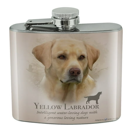 

Yellow Labrador Retriever Dog Breed Stainless Steel 5oz Hip Drink Kidney Flask