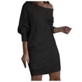 thumbnail image 2 of Cocktail Dresses for Women Sparkly Sequin Long Sleeve Off Shoulder Bodycon Mini Dress Night Club Dress, 2 of 4