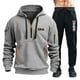 thumbnail image 3 of Conjuntos para hombre 2024, primavera otoño, sudadera con capucha y pantalones con cremallera, 2 piezas, chándal informal, traje deportivo para correr de marca para hombre, 3 of 5