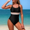 thumbnail image 4 of Odbmxy One Piece Bathing Suits for Women Plus Size Racerback Summer Swimsuits for Women Tummy Control Black Bikinis, 4 of 6