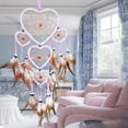 thumbnail image 2 of 50-200mm Love Heart Shaped Dream Catcher Frame Circle Ring Metal Macrame Hoop, 2 of 6