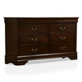 thumbnail image 3 of Furniture of America Vrai 6-Drawer Solid Wood Cherry Dresser, 3 of 5