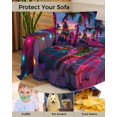 thumbnail image 4 of Coastal Christmas Sofa Couch Covers for 3 Cushion Couch, Washable L Shape Sectional Sofa Covers for Loverseat/Pets/Kids, Flamingo Xmas Palm Tree Beach Slipcover Blanket Futon Cover 71''x134'', 4 of 8