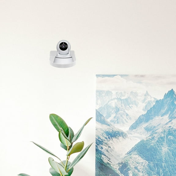 MLINS 2pcs No Drill Adhesive Floating Wall Mount Camera Holder Shelf Bracket for Security Cameras Baby Monitors and Small Electronics