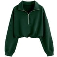 thumbnail image 4 of Enjoytime Womens Sweatshirt Mock Neck Quarter Zip Pullover Sweatshirts Lightweight Workout Casual Crop Tops 2026 Fall Clothes, 4 of 8