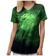 thumbnail image 3 of enyan Halloween Womens Shirt Funny Pumpkin Printed Shirts Short Sleeve Graphic Tees Fall T-Shirts Tops Woman Halloween Shirt(Green,M), 3 of 7