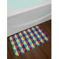 thumbnail image 2 of Vintage Bath Mat, Sixties Inspired Triangles with Grunge Effect Colorful Geometric Retro Pattern, Non-Slip Plush Mat Bathroom Kitchen Laundry Room Decor, 29.5 X 17.5 Inches, Multicolor, Ambesonne, 2 of 2