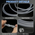 thumbnail image 3 of Silicone Tubing, 0.24" ID. 0.39" OD. 9.84 ft Length Tube with Clamps, Clear, 3 of 6