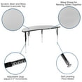 thumbnail image 4 of Emma + Oliver 2 Piece 60" Circle Wave Collaborative Grey Adjustable Activity Table Set, 4 of 11