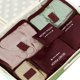 thumbnail image 2 of Bolsa de almacenamiento de equipaje ligera, cubos de embalaje, 6 uds., para mujeres y hombres (rojo vino), 2 of 5