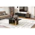thumbnail image 2 of NEW Modern Light Luxury TV Stand and Coffee Table Set of 2, Modern TV Console,Wood Center Tables with Spacious Top, Storage Cabinet & Open Adjustable Shelves for Living Room, 2 of 10