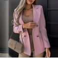 thumbnail image 5 of Womens Work Office Lapel Button Blazer Long Sleeve Lightweight Work Office Blazer Jacket Casual Open Front Cardigan, 5 of 8