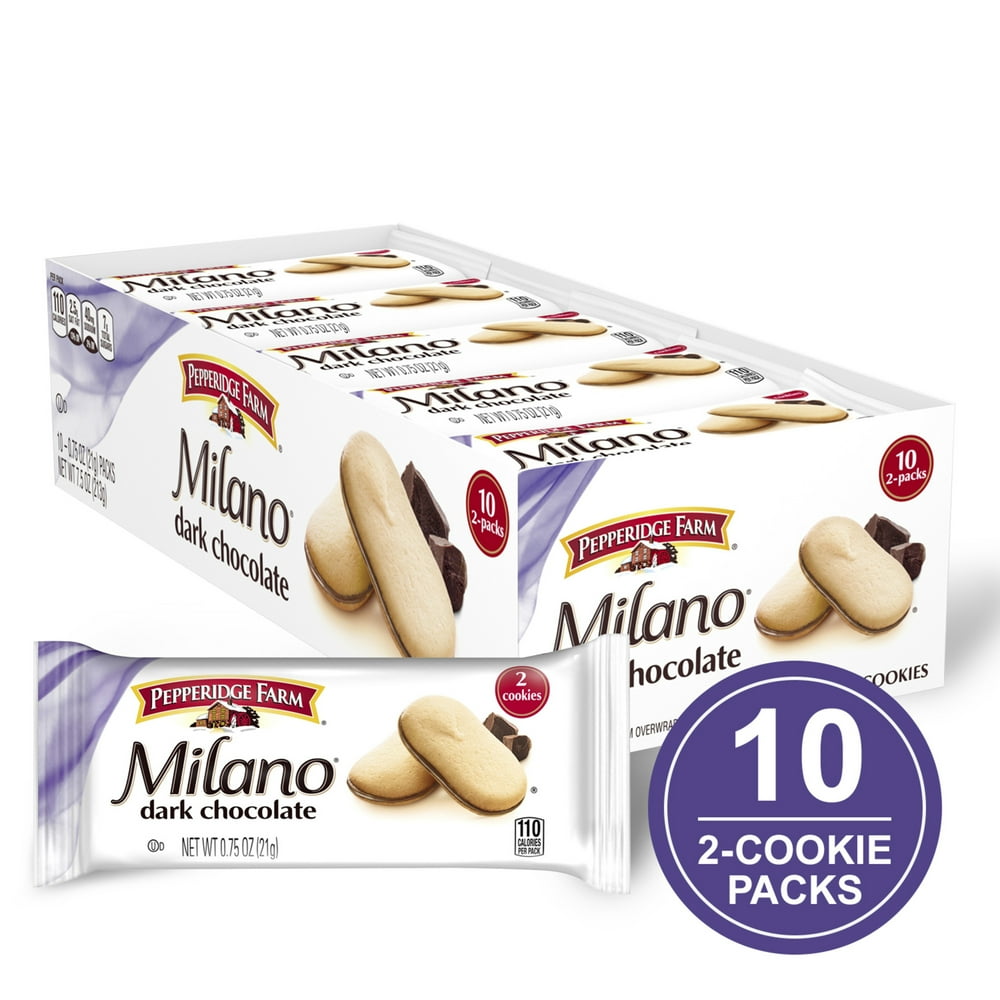 Pepperidge Farm Milano Dark Chocolate Cookies, 7.5 oz. Multipack Tray